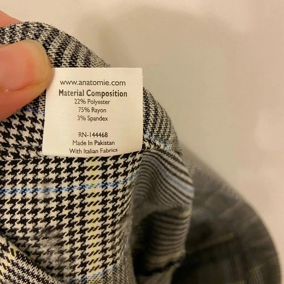 Anatomie Harmony Pant Plaid Size Medium - Picture 8 of 9